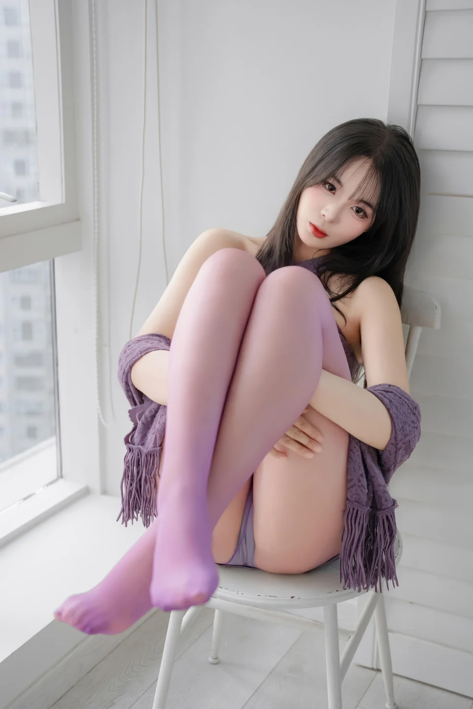 轩萧学姐 - No.079 紫色旗袍红丝 [74P,1V-499MB] tg@simisebaisi 【丝足阁】021.webp